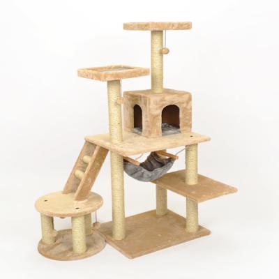 China Hot Selling Universal Stocked Three Layer Cat Tree For Cat Playing for sale