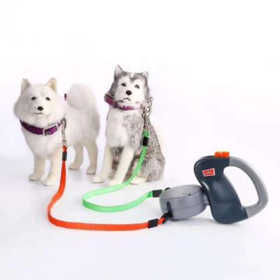 China Sustainable Dog Towing Two Tow Rope Two Way Telescopic Pet Retractor for sale