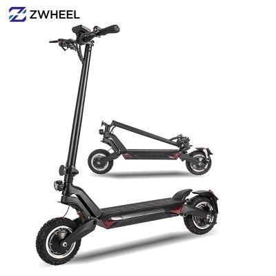 China 10 Inch Folding E-scooter High-speed Off-road Adult Rise 48V 2000W 45km/h Waterproof Electric Scooter T8 for sale