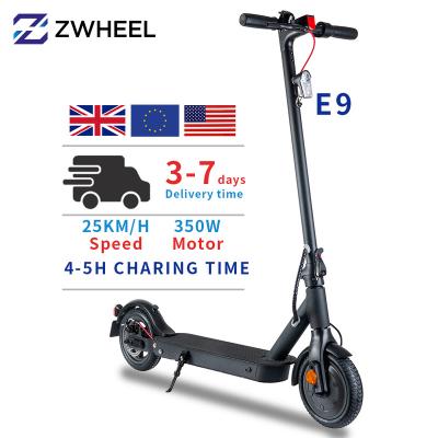 China Zwheel E9 Unisex ABE Electric Scooter 36v Eu Warehouse Ready To Board Foldable Scooter 350W Motor 7.5AH Germany e 8.5 Inches Dropshipping for sale