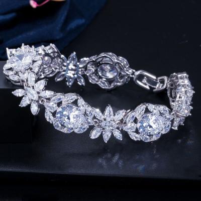 China Bracelet AAA Zircon Fashion Women Jewelry Set Bracelets Wedding Bridal for sale