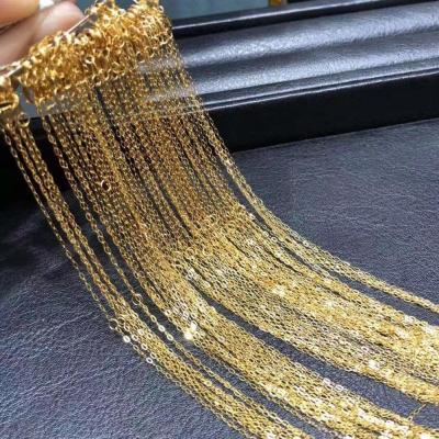 China Custom CLASSIC Jewelry Accessories AU750 18k Real Gold Jewelry Women's Real Gold Necklace Chain for sale