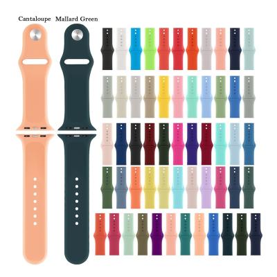 China Rubber For I Watch Series 6/5/4/3/2/1 Strap, 38mm Silicone Strap Sport Watch Strap Rubber Band 42mm For Apple Watch for sale