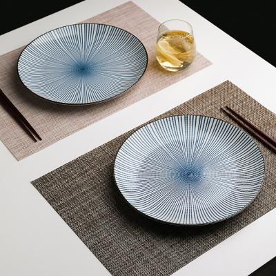 China Hot Selling Art Decor PVC Place Mat Coaster Table Mats And Pads PVC Woven Dinner Mat for sale