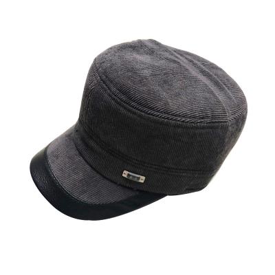 China JOINT china made old men golf outdoor cadet winter gray corduroy military hat for sale