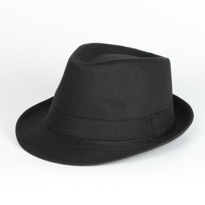 China 2022 Factory Eco-Friendly Logo Black Blank High Quality Custom Wholesale Felt Fedora Hat for sale