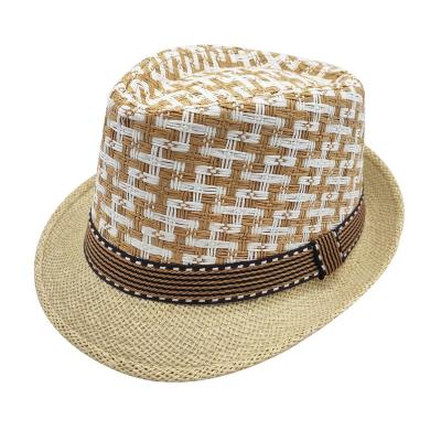 China Eco-Friendly Design Your Own Short Brim Sun Straw Hat Fedora For Wholesale for sale