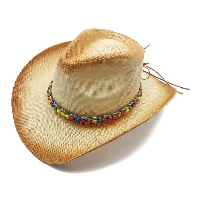 China Breathable Summer Boho Style Cow Print Shopping Western Cowboy Hat Eco - Friendly For Women for sale