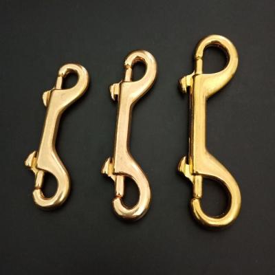 China Pet Snap Bolt Double Hook Strong Durable Solid Brass Snap Hook Double End for sale