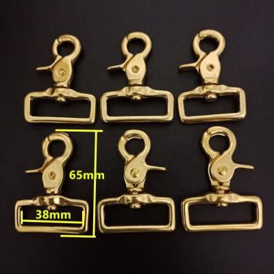 China Metal Solid 38mm Brass Snap Hook 38mm Swivel Snap Hook 38mm for sale