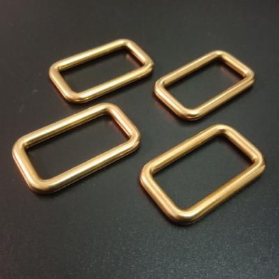 China Metal High Quality Solid Brass Rectangular Ring Square Buckle for sale