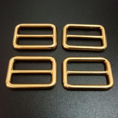 China Metal Tri Glide Solid Brass Slider Adjustable Buckle Slider for sale