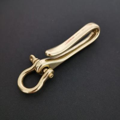 China Metal U Shape Key Chain Car Keychain Key Ring Belt Solid Brass Key Buckle Hook For Men's Wallet Chain Accessory for sale