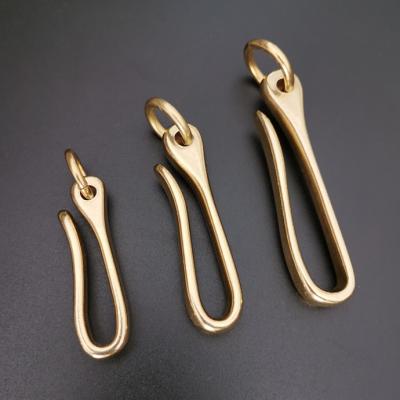 China Brass Master Key Ring Belt Clip, Key Clip Metal Solid U Buckle Hook Pocket Clip Hook for sale