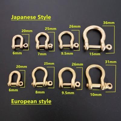 China Pure Brass Solid Brass U Horseshoe Shape D Ring Luggage Handbag Hardware Accessories for sale