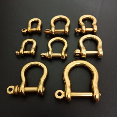 China Solid Brass Solid Brass Bow Shackle U Shape Horseshoe Shackle for sale