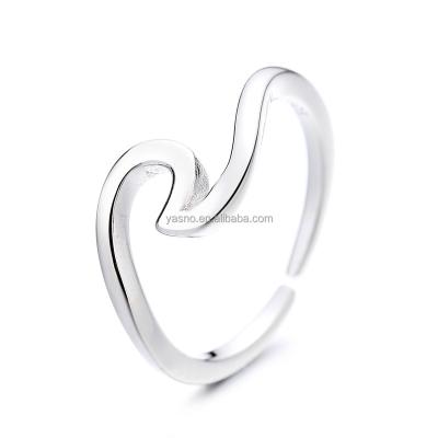 China FASHIONABLE Love Forever Love Beach Jewelry 925 Sterling Sliver Surf Simple Design Female Ring for sale