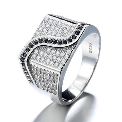 China FASHIONABLE Generous Jewelry 925 Sterling Sliver CZ Man Ring for sale