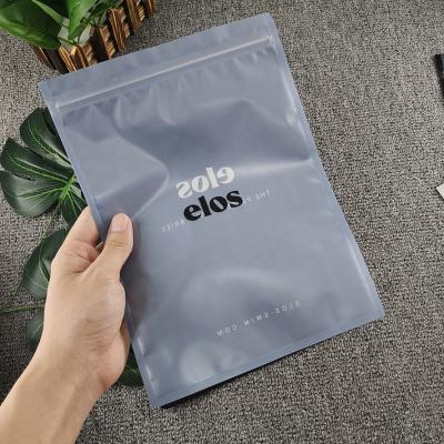 China Custom Frosted Texture PVC Plastic Zipper Bag for T-Shirt Shoes Clothing Packaging for sale