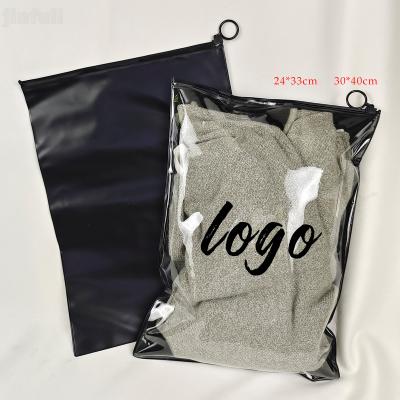 China PVC Frosted Clear Plastic Zipper Bag Sealed for Clothing Shoes Quilt Storage for sale