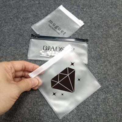 China Customized Pvc Plastic Jewelry Pouch Bags Transparent With Zipper for sale