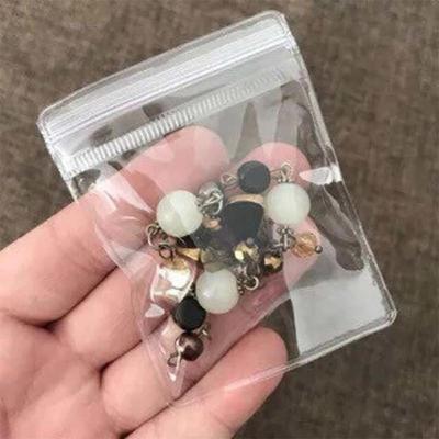 China Zipper PVC Packaging Bags Transparent Self Sealing for Hair Clips Hair Bands for sale