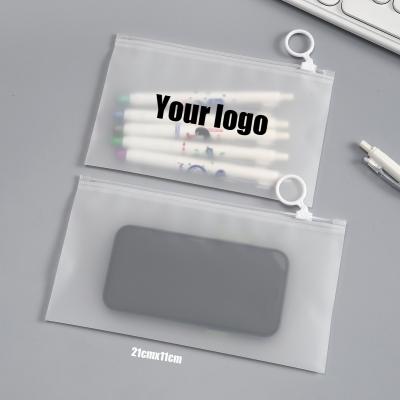 China Customizable Zipper Pencil Bags Eco Friendly Transparent Reusable for sale