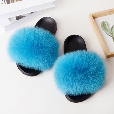 China CUSHIONING Hot Factory Sale Ladies Fur Slides Women Smudge PVC Sole Slippers For Indoor for sale