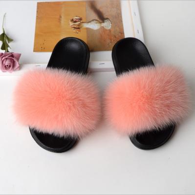 China CUSHIONING Sandal Women's Cutest Multi Color Fluffy Fur Indoor Slippers Custom Made With Logo for sale