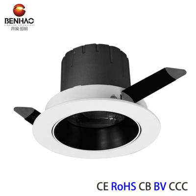 China Commercial Adjustable 350 Degree Narrow Angle 4w 7w 12w 18w Die Casting Aluminum Cob Spot Light Ceiling With 75mm Cut Hole for sale