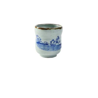 China 250ml Japanese style viable handmade ceramic tea cup in the irregular shape of luster hand-painted cup for sale