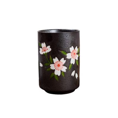 China Japanese Style Coffee Cup Viable Ceramic Handcrafted Straight Mug 300ml for sale