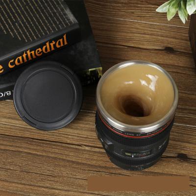 China Business Plastic Side ABS Inside SLR Cameras 300ml Cup Stainless Steel 304 Creative Modeling Stirring Cup for sale