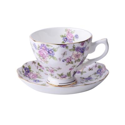 China Viable Coffee Cups and Saucers Suits European Cup Bone China Afternoon Tea Gift Set English Custom for sale