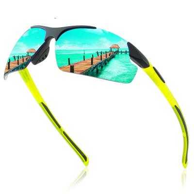 China Rimless Mens Sports Rimless Sunglasses Cycling Glass Windproof Lenses Driving Outdoor Sports colorful413Glass Sunglasses for sale