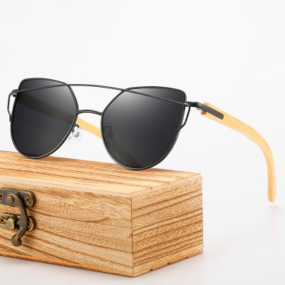 China 2022 new fashion men's sunglasses and women's bamboo legs polarized sunglasses colorful cat eye series sunglasses driving sunglasses for sale