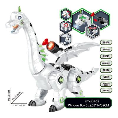 China Multifunctional Battery Operated Dragon Toys Mechanical Eggs Shooting Spray Lays School Walking Electric Robot Dinosaurs Toy For Kids for sale