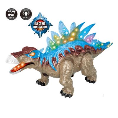 China School Amazon Carryover Children Battery Simulation Electric Moving Toy Walking Dinosaur Toy With Sound And Light for sale