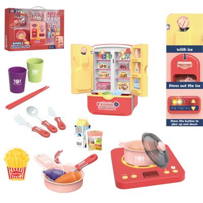 China 2020 Hot Selling Funny Educational Toy 2020 DIY Role Playing Children's Toy Combination Kitchen Plastic Toys Mini House Game Girl Free Appliances Small for sale