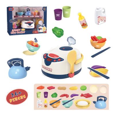 China 2020 New Funny Educational Plastic Kitchen Items Toy Game Piece Rice Cooker Kettle Boys Kitchen Set Toy for sale