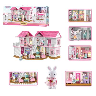 China DIY furniture toys set 2020 new products pre-educational fantastic villa DIY set plastic furniture toys set for children for sale