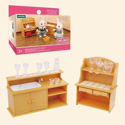 China Aliexpress Hot Selling School Kids Kitchen Toys Pretend To Play Kids Furniture Toy Kitchen Table Preschool Toy Set For Boy And Girl for sale