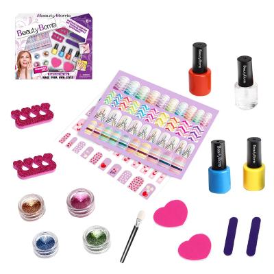 China 2020 Hot Selling DIY Manicure Educational Set Girls' Gift Beauty Cosmetics Children's Nail Oil Toy Others for sale