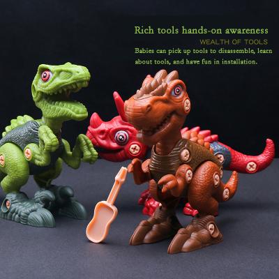 China 2020 Hot Selling Funny Educational Toy Kids DIY Animal Toys Plastic Nut Set Dinosaur Set Manual Disassembly Toy for sale