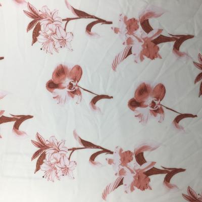 China Anti-Static Ready To Ship Chiffon Fabric Pearl Printing 100% Polyester Woven Chiffon Digital Fabric For Dress for sale