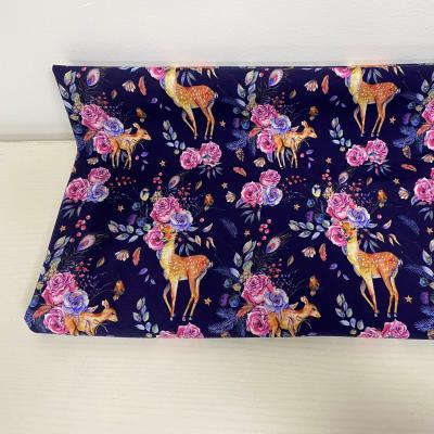 China Cartoon Spandex Shrink-Resistant Plain Knitted Fabrics Custom Digital Printing Cotton Lycra Fabric For Clothing for sale