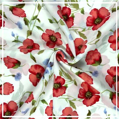 China Anti Pill Woven Polyester 75D Dobby Chiffon Fabric 100% Floral Printed Chiffon Fabric by Professional Manufacturer for Dress for sale