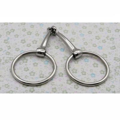 China Solid Stainless Steel Jointed Ring Fillet Horse Bit Mouth Ring Size 65MM BT0503 for sale