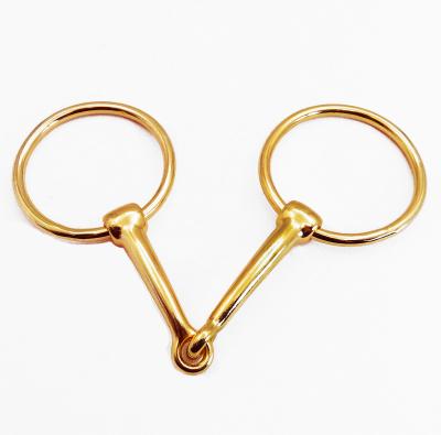 China Horse Ring Fillet Bits Copper Plated Solid Joint Mouth Ring Size 65MM BT0502CP for sale