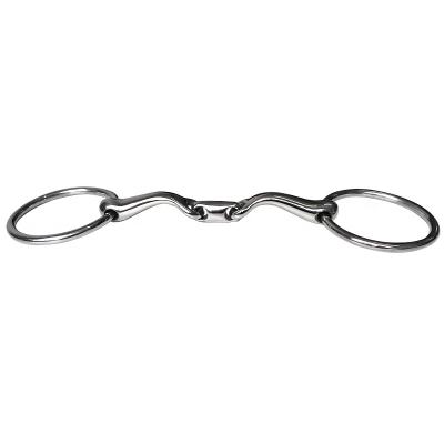 China Solid Stainless Steel Jointed Ring Fillet Horse Bit Mouth Ring Size 65MM BT0541 for sale